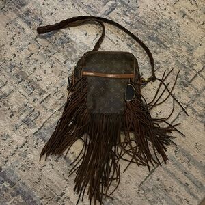 Louis Vuitton Brown Crossbody Bag with Fringe